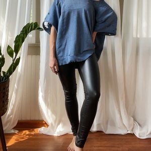 Black Faux Leather Leggings